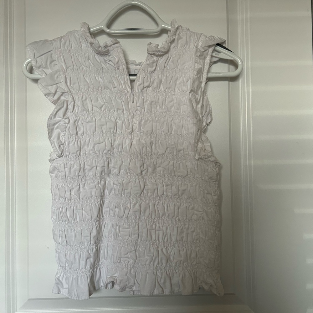 Cute elastic white cott blouse